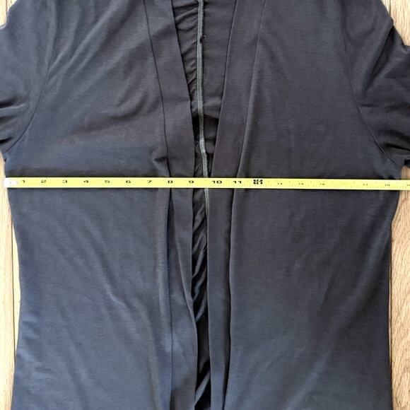 INDIGENOUS 100% Organic Cotton Cardigan Longline Open Front Ruching Lagenlook M - Picture 10 of 11